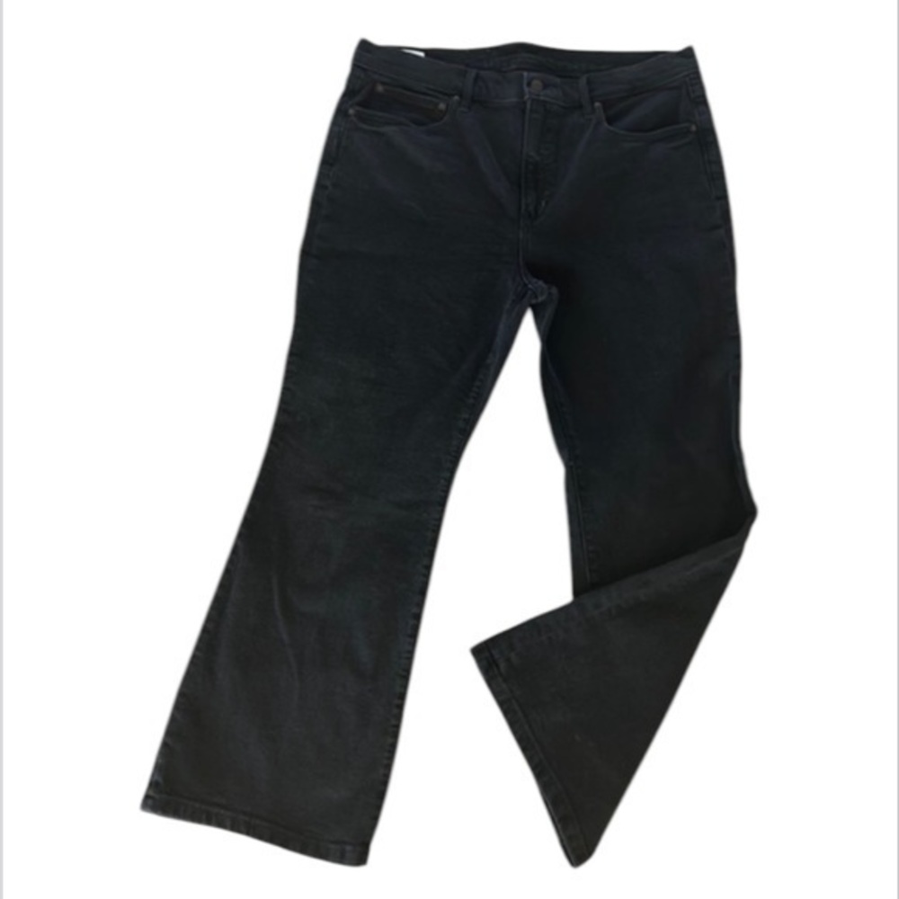 GAP high rise flare jeans in black size 34